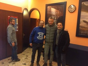 Asiago per film cronaca di una passione in foto il sindaco di Asiago ed il regista Fabrizio Cattani